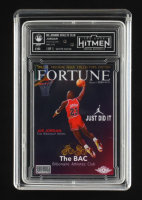 Michael Jordan "Billionaire Athlete Club" 2024 The Case Hitmen Custom Art Card White Noise SE3 BACJ-53 #193 #1/1 with (2) Custom Coins & Display Box at PristineAuction.com