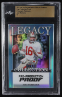 Joe Montana 2024 Leaf Joe Montana Legacy Base Auto Pre-Production Proof Prismatic Platinum #NNO #1/1 (Leaf) at PristineAuction.com