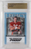 Joe Montana 2024 Leaf Joe Montana Legacy Base Auto Pre-Production Proof Clear Platinum #NNO #1/1 (Leaf) at PristineAuction.com