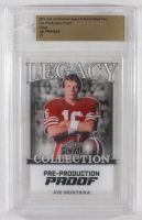 Joe Montana 2024 Leaf Joe Montana Legacy Base Auto Pre-Production Proof Clear #NNO #1/1 (Leaf) at PristineAuction.com