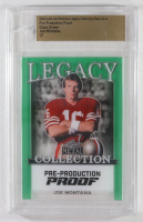 Joe Montana 2024 Leaf Joe Montana Legacy Base Auto Pre-Production Proof Clear Green #NNO #1/1 (Leaf) at PristineAuction.com