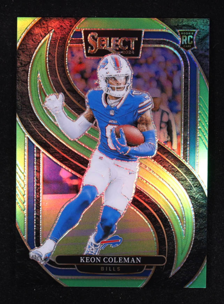 Keon Coleman 2024 Select Prizm Neon Green #153 RC #45/49