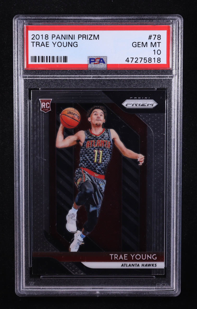 Trae Young 2018-19 Panini Prizm #78 RC (PSA 10) at PristineAuction.com Trae Young 2018-19 Panini Prizm #78 RC (PSA 10) at PristineAuction.com
