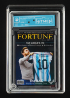 Lionel Messi "Billionaire Athlete Club" 2024 The Case Hitmen Custom Disco BACM-21 #221 #1/1 with (2) Custom Coins & Display Box at PristineAuction.com