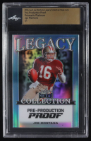 Joe Montana 2024 Leaf Joe Montana Legacy Base Auto Pre-Production Proof Prismatic Platinum #NNO #1/1 (Leaf) at PristineAuction.com