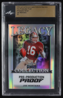Joe Montana 2024 Leaf Joe Montana Legacy Base Auto Pre-Production Proof Prismatic Silver #NNO #1/1 (Leaf) at PristineAuction.com