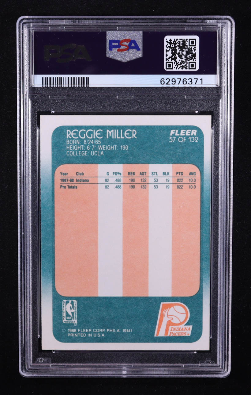 Reggie Miller 1988-89 Fleer #57 RC (PSA 7) at PristineAuction.com Reggie Miller 1988-89 Fleer #57 RC (PSA 7) at PristineAuction.com
