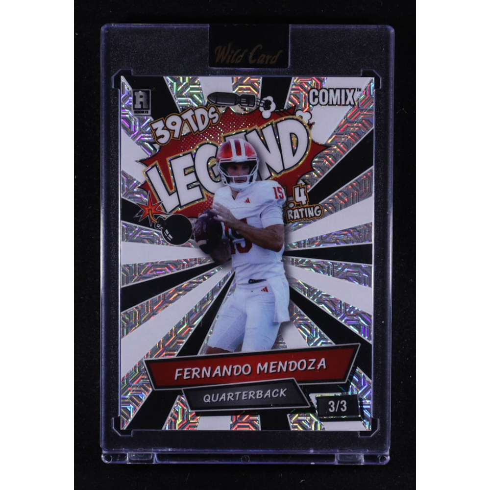 Fernando Mendoza 2025 Wild Card Comix LEGEND Silver Black & White Mojo #ACBL-FM010 #3/3 RC at PristineAuction.com
