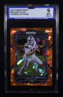 Josh Allen 2022 Panini Orange Ice Prizm #29 (ISA 9) at PristineAuction.com