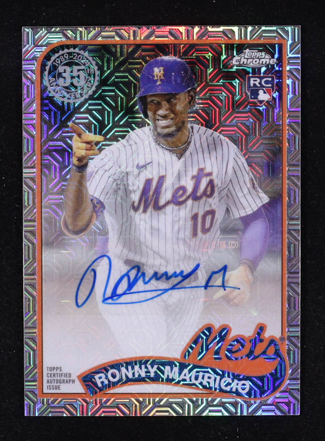 Ronny Mauricio 2024 Topps '89 Topps Silver Pack Chrome Series 2 Autographs #2T89C13 RC at PristineAuction.com Ronny Mauricio 2024 Topps '89 Topps Silver Pack Chrome Series 2 Autographs #2T89C13 RC at PristineAuction.com