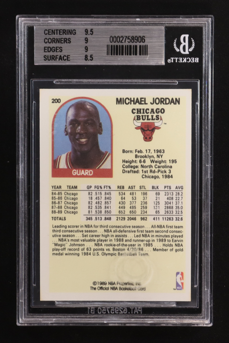 Michael Jordan 1989-90 Hoops #200 (BGS 9) at PristineAuction.com Michael Jordan 1989-90 Hoops #200 (BGS 9) at PristineAuction.com