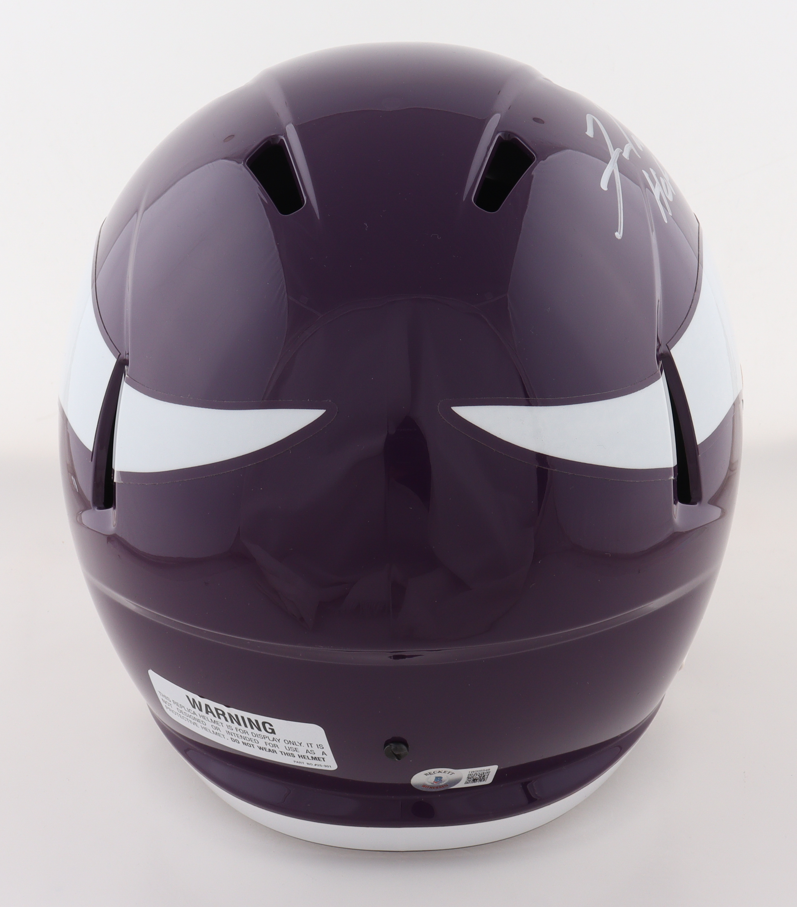 Fran Tarkenton Signed Vikings Full-Size Speed Helmet Inscribed "HOF 86" (Beckett) at PristineAuction.com Fran Tarkenton Signed Vikings Full-Size Speed Helmet Inscribed "HOF 86" (Beckett) at PristineAuction.com