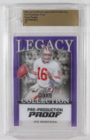Joe Montana 2024 Leaf Joe Montana Legacy Base Auto Pre-Production Proof Clear Purple #NNO #1/1 (Leaf) at PristineAuction.com