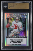 Joe Montana 2024 Leaf Joe Montana Legacy Base Auto Pre-Production Proof Prismatic Silver #NNO #1/1 (Leaf) at PristineAuction.com