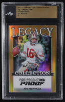 Joe Montana 2024 Leaf Joe Montana Legacy Base Auto Pre-Production Proof Prismatic Gold #NNO #1/1 (Leaf) at PristineAuction.com