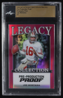Joe Montana 2024 Leaf Joe Montana Legacy Base Auto Pre-Production Proof Prismatic Pink #NNO #1/1 (Leaf) at PristineAuction.com