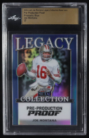 Joe Montana 2024 Leaf Joe Montana Legacy Base Auto Pre-Production Proof Prismatic Blue #NNO #1/1 (Leaf) at PristineAuction.com
