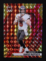 Baker Mayfield 2025 Panini Mosaic Mosaic Choice Fusion Red and Yellow #82 #30/89 at PristineAuction.com