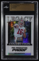 Joe Montana 2024 Leaf Joe Montana Legacy Base Auto Pre-Production Proof Prismatic White #NNO #1/1 (Leaf) at PristineAuction.com