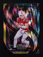 Drake Maye 2024 Select Prizm Green and Yellow Shock #113 RC at PristineAuction.com