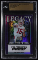Joe Montana 2024 Leaf Joe Montana Legacy Base Auto Pre-Production Proof Prismatic Purple #NNO #1/1 (Leaf) at PristineAuction.com