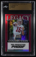Joe Montana 2024 Leaf Joe Montana Legacy Base Auto Pre-Production Proof Prismatic Pink #NNO #1/1 (Leaf) at PristineAuction.com
