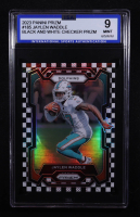 Jaylen Waddle 2023 Panini Prizm Black And White Checker Prizm #185 (ISA 9) at PristineAuction.com