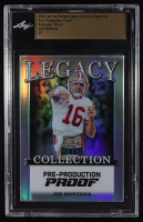 Joe Montana 2024 Leaf Joe Montana Legacy Base Auto Pre-Production Proof Prismatic Silver #NNO #1/1 (Leaf) at PristineAuction.com