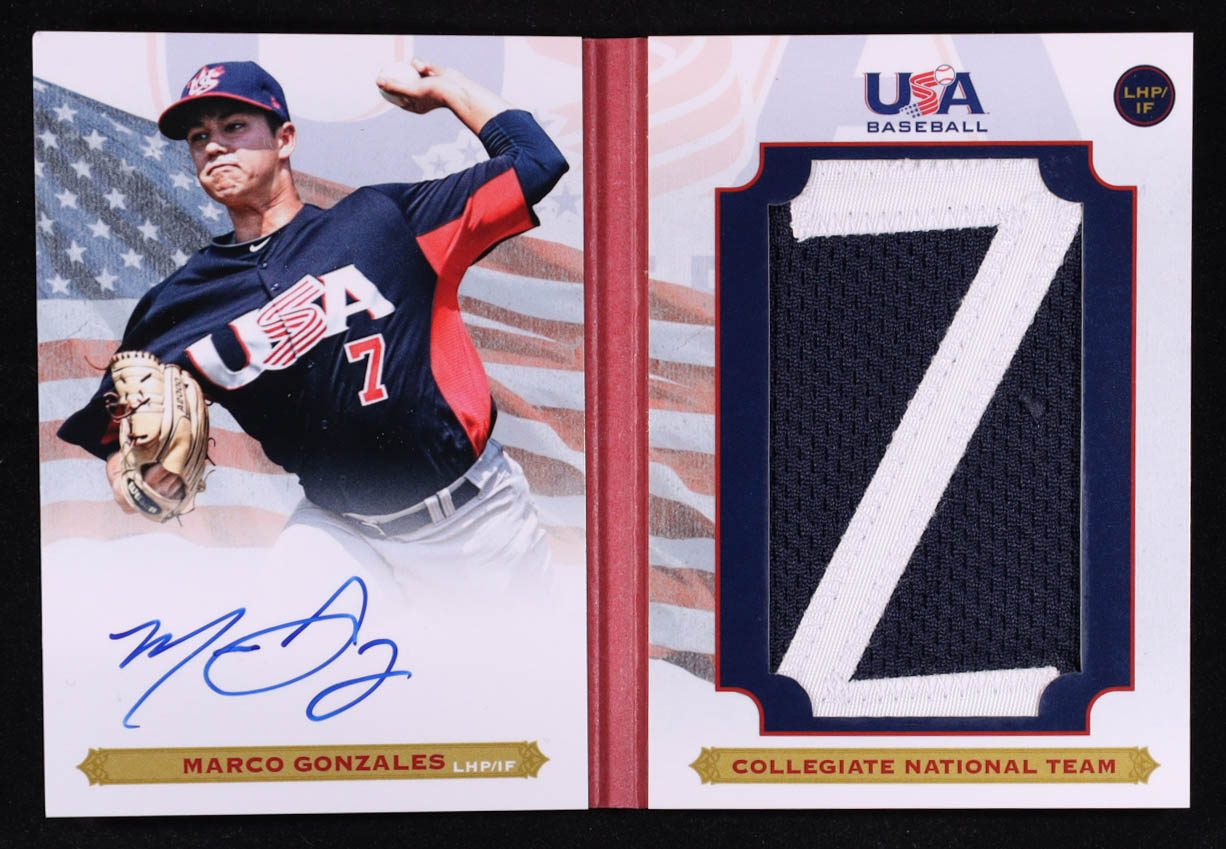 Marco Gonzales 2012 Prime Cuts USA Baseball Collegiate National Team Lettermen Booklets #10 RC #4/8 at PristineAuction.com Marco Gonzales 2012 Prime Cuts USA Baseball Collegiate National Team Lettermen Booklets #10 RC #4/8 at PristineAuction.com