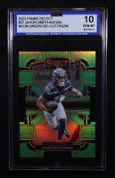 Jaxon Smith Njigba 2023 Panini Select Concourse Neon Green Die-Cut Prizm #87 RC #449/599 (ISA 10) at PristineAuction.com