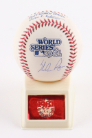 Nolan Ryan Signed 1981 World Series Logo Baseball with Display Case with Vintage Display Stand (PSA) at PristineAuction.com