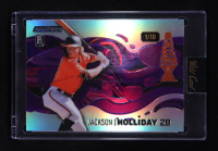 Jackson Holliday 2024 Wild Card Alumination Groovin Purple Rainbow Foil #AGJH #01/10 RC at PristineAuction.com