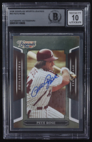 Pete Rose Signed 2008 Donruss Sports Legends #63 (BGS | Autograph Graded 10) at PristineAuction.com