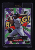 Wade Boggs 2024 Wild Card Alumination Comix BAANG! Silver Purple & Green Cross Hatch Foil #ACWB #04/15 at PristineAuction.com