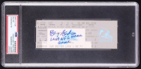 Barry Sanders Signed 1998 Last NFL Home Game Ticket Inscribed "Last NFL Home Game" (PSA) at PristineAuction.com