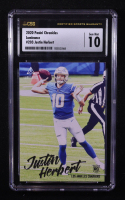 Justin Herbert 2020 Panini Luminance #203 RC / CHRONICLES (CSG 10) at PristineAuction.com