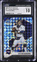 Peyton Manning 2021 Panini Mosaic Mosaic Reactive Blue #67 (CGC 10) at PristineAuction.com