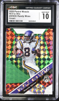 Randy Moss 2020 Panini Mosaic Will to Win Mosaic Green #20 (CGC 10) at PristineAuction.com