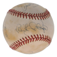 1993 Florida Marlins | Rawlings ONL Baseball Signed by (9) with Benito Santiago, Jeff Conine, Junior Felix (Beckett) at PristineAuction.com
