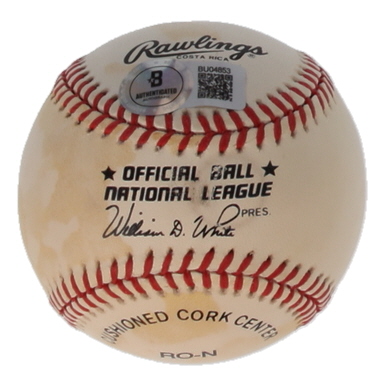 David Justice Signed ONL Baseball (Beckett) at PristineAuction.com David Justice Signed ONL Baseball (Beckett) at PristineAuction.com