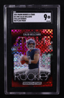 Caleb Williams 2024 Rookies and Stars Stellar Rookies Red Plaid #10 RC (SGC 9) at PristineAuction.com