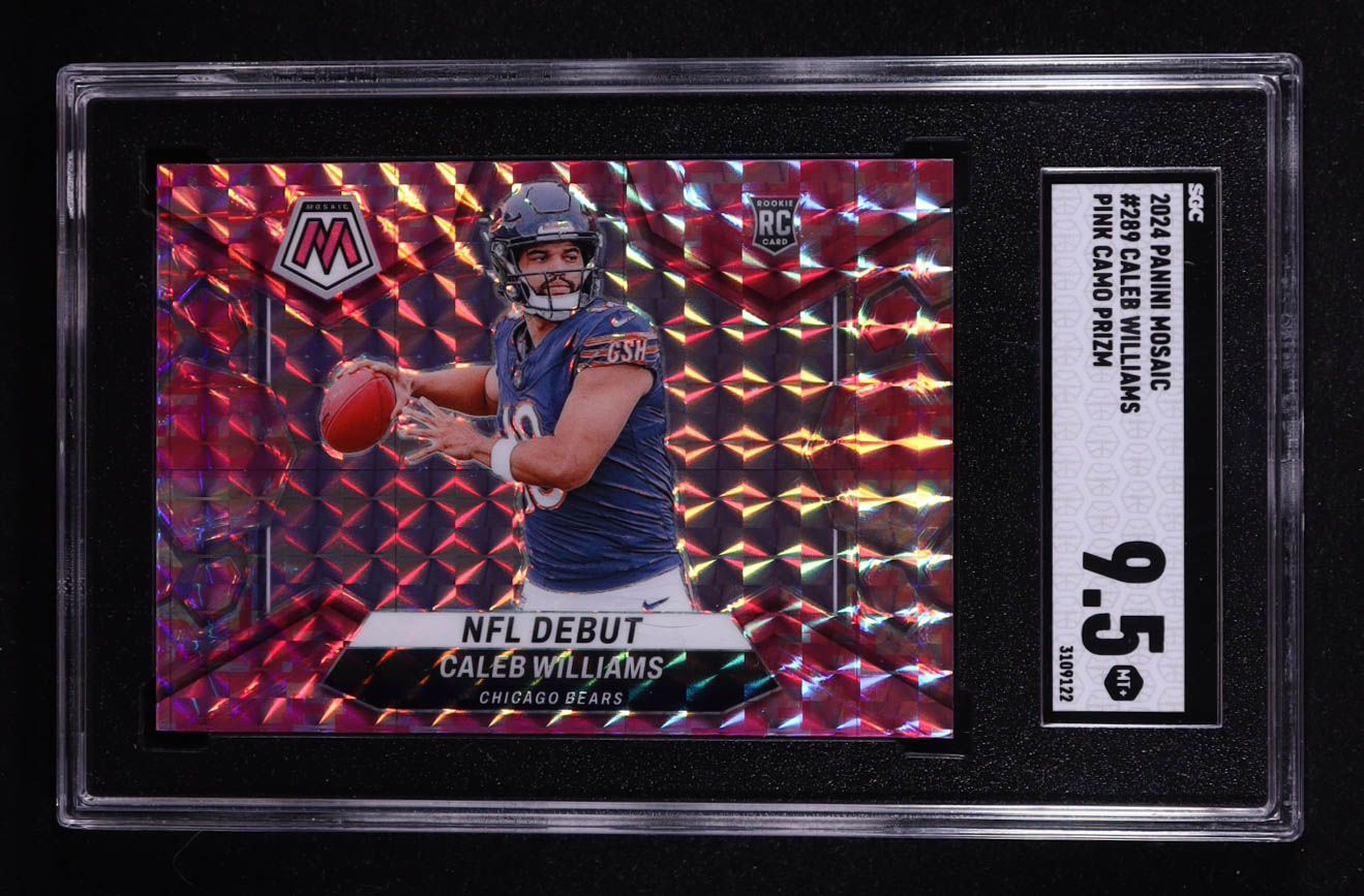 Caleb Williams 2024 Panini Mosaic Mosaic Camo Pink #289 DEB RC (SGC 9.5) at PristineAuction.com Caleb Williams 2024 Panini Mosaic Mosaic Camo Pink #289 DEB RC (SGC 9.5) at PristineAuction.com