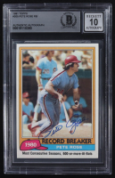 Pete Rose Signed 1981 Topps #205 RB (BGS | Autograph Graded 10) at PristineAuction.com