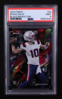 Drake Maye 2024 Finest Black Refractors #62 RC #10/25 (PSA 9) at PristineAuction.com