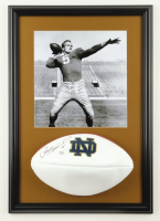 Paul Hornung Signed Custom Framed Notre Dame Fighting Irish Football Display with Photo (PSA) at PristineAuction.com