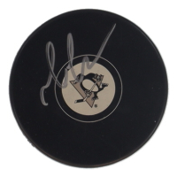 Mario Lemieux Signed Penguins Logo Hockey Puck (JSA) at PristineAuction.com