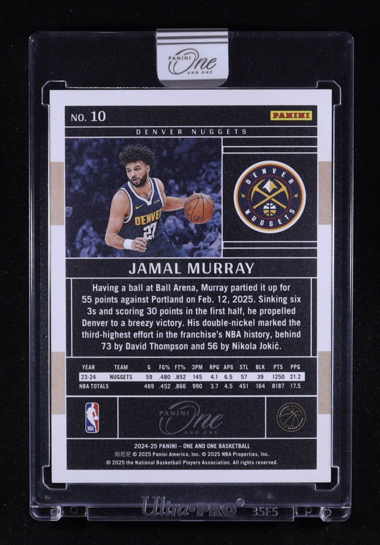 Jamal Murray 2024-25 Panini One and One #10 #39/75 at PristineAuction.com Jamal Murray 2024-25 Panini One and One #10 #39/75 at PristineAuction.com