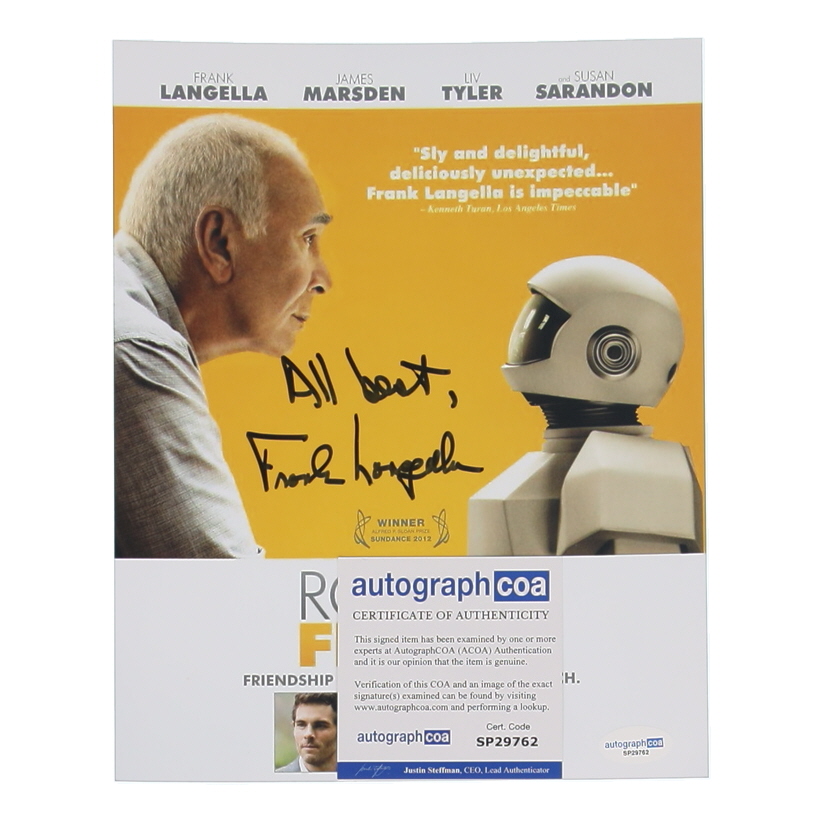 Frank Langella Signed "Robot & Frank" 8x10 Photo Inscribed "All Best" (ACOA) at PristineAuction.com Frank Langella Signed "Robot & Frank" 8x10 Photo Inscribed "All Best" (ACOA) at PristineAuction.com