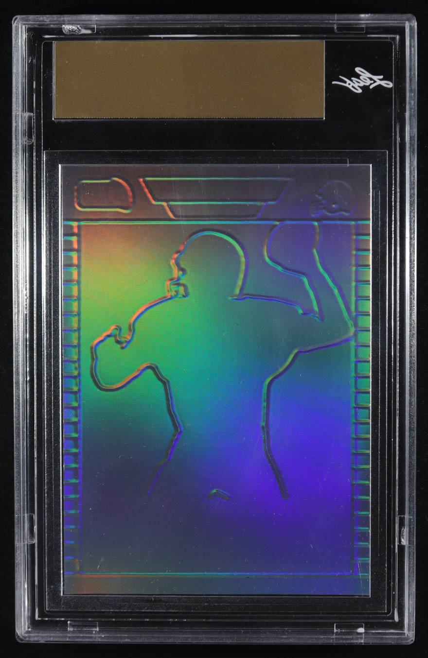 Joe Montana 2024 Leaf Joe Montana Legacy 1989 Pro Set Pre-Production Proof Prismatic Green #NNO #1/1 (Leaf) at PristineAuction.com Joe Montana 2024 Leaf Joe Montana Legacy 1989 Pro Set Pre-Production Proof Prismatic Green #NNO #1/1 (Leaf) at PristineAuction.com