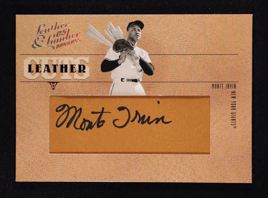 Monte Irvin 2005 Leather and Lumber Leather Cuts #44 #68/96 at PristineAuction.com Monte Irvin 2005 Leather and Lumber Leather Cuts #44 #68/96 at PristineAuction.com